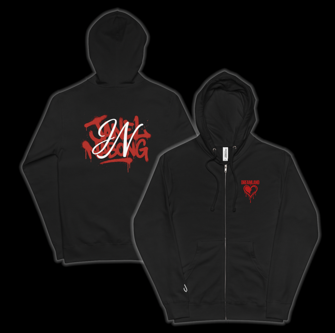Bleeding Heart Graffiti Zip-Up Hoodie – Janel Nabong